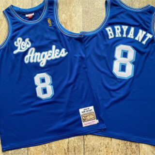 Lakers 8 Kobe Bryant Light Blue 1996-97 Hardwood Classics Jersey