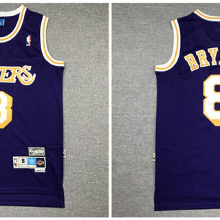 Lakers 8 Kobe Bryant Purple Hardwood Classics Jersey