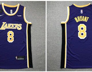 Lakers 8 Kobe Bryant Purple Nike KB Patch Swingman Jersey