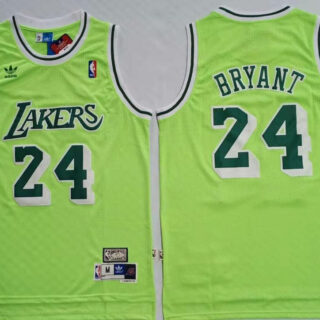 Lakers Bape 24 Kobe Bryant Green Hardwood Classics Mesh Jersey