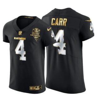 Las Vegas Raiders #4 Derek Carr Men's Nike Black Edition Vapor Untouchable Elite NFL Jersey