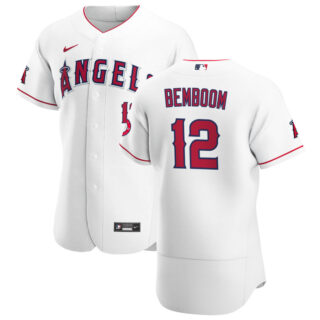 Los Angeles Angels #12 Anthony Bemboom Men's Nike White Home 2020 Authentic Player MLB Jersey