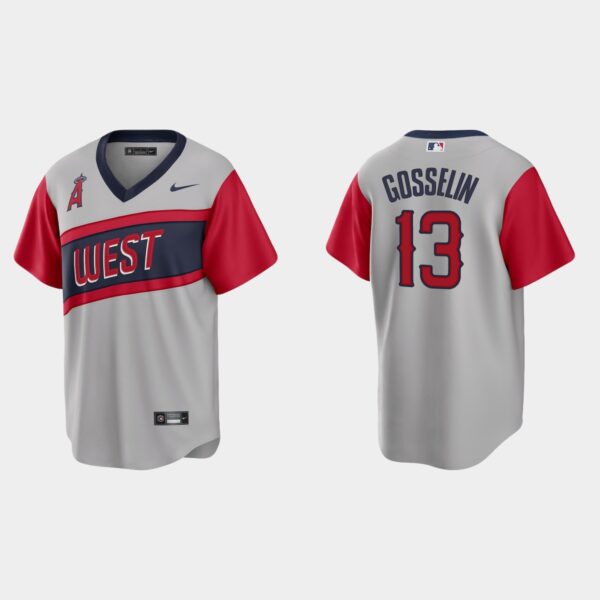Los Angeles Angels #13 Phil Gosselin Men's Nike Gray 2021 Little League Classic Game MLB Jersey
