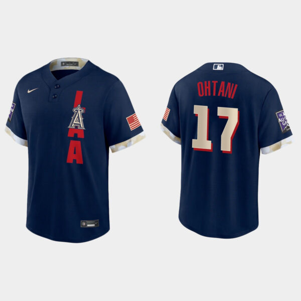Los Angeles Angels #17 Shohei Ohtani 2021 Mlb All Star Game Fan's Version Navy Jersey