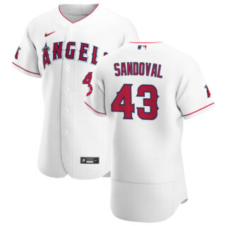 Los Angeles Angels #43 Patrick Sandoval Men's Nike White Home 2020 Authentic Player MLB Jersey