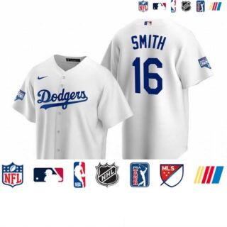 Los Angeles Dodgers 16 Will Smith White 2020 World Series Champions Replica Jersey