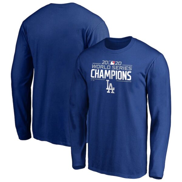 Los Angeles Dodgers 2020 World Series Champions Logo Long Sleeve T-Shirt Royal