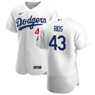 Los Angeles Dodgers #43 Edwin Rios Men's Nike White Home 2020 Authentic Player MLB Jersey