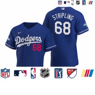 Los Angeles Dodgers 68 Ross Stripling Royal 2020 World Series Champions Authentic Jersey