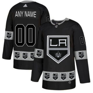 Los Angeles Kings Black Men's Customized Team Logos Fashion Adidas Jerseys