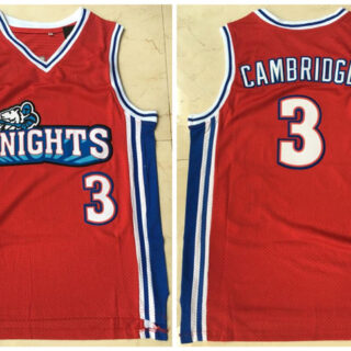 Los Angeles Knights 3 Calvin Cambridge Red Movie Basketball Jersey