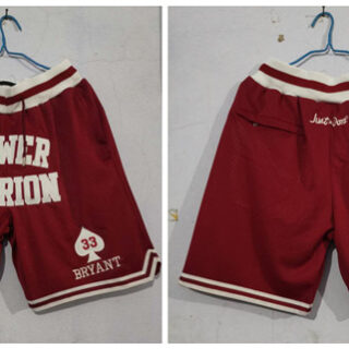 Lower Merion Aces 33 Kobe Bryant Red Just Don With Pocket High School Mesh Shorts_1
