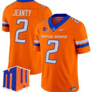 Men's Boise State Broncos #2 Ashton Jeanty Orange Nike Vapor Limited Football Jersey