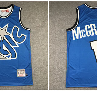 Magic 1 Tracy McGrady Blue Hardwood Classics Jersey