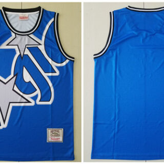 Magic Big Face Blue Hardwood Classics Swingman Jersey