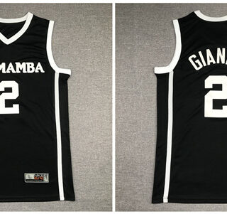 Mamba Gianna Maria 2 Black Kobe Bryant Daughter Stitched Basketball Jersey