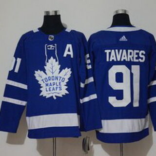 Maple Leafs 91 John Tavares Blue Adidas Jersey