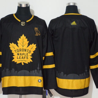 Maple Leafs Blank Black Gold Adidas Jersey
