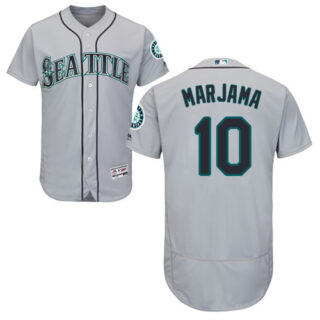 Mariners #10 Mike Marjama Grey Flexbase Authentic Collection Stitched Baseball Jersey