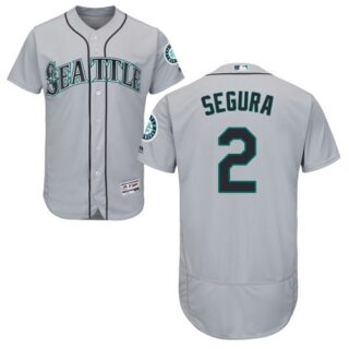 Mariners #2 Jean Segura Grey Flexbase Authentic Collection Stitched Baseball Jersey