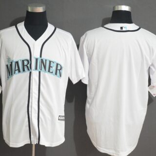 Mariners Blank White Cool Base Jersey