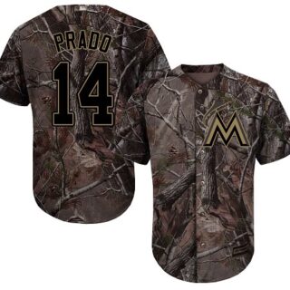 Marlins #14 Martin Prado Camo Realtree Collection Cool Base Stitched Youth Baseball Jersey