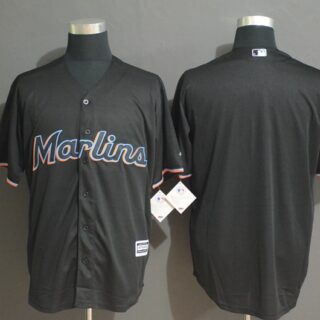 Marlins Blank Black Cool Base Jersey