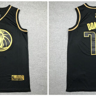 Mavericks 77 Luka Doncic Black Gold Nike Swingman Jersey