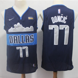 Mavericks 77 Luka Doncic Navy Nike Swingman Jersey