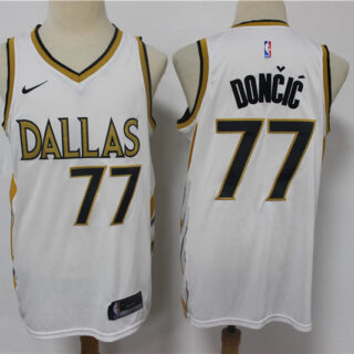 Mavericks 77 Luka Doncic White 2021 City Edition Nike Swingman Jersey