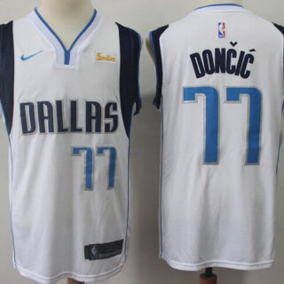 Mavericks 77 Luka Doncic White Nike Swingman Jersey