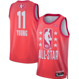 Men's 2022 All-Star #11 Trae Young Maroon Stitched Jersey