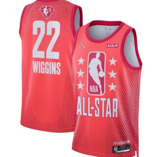 Men's 2022 All-Star #22 Andrew Wiggins Maroon Stitched Jersey