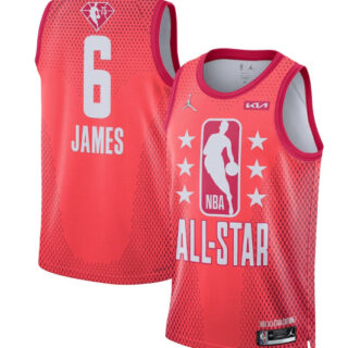 Men's 2022 All-Star #6 LeBron James Maroon Stitched Basketball Jerseys