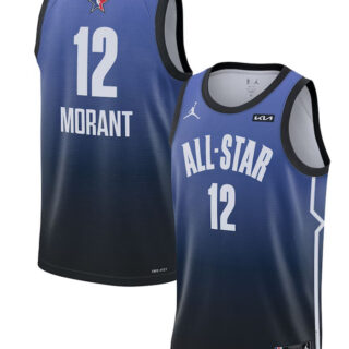 Men's 2023 All-Star #12 Ja Morant Blue Game Swingman Stitched Basketball Jersey