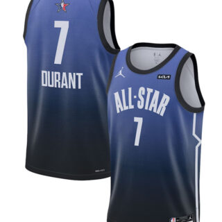 Men's 2023 All-Star #7 Kevin Durant Blue Game Swingman Stitched Basketball Jersey
