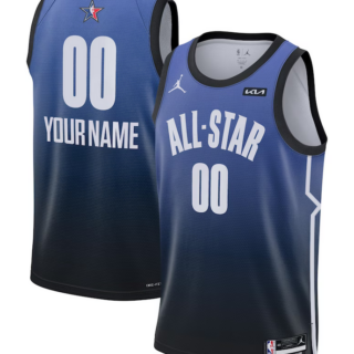 Men's 2023 All-Star Active Player Custom Blue Game Swingman Stitched Basketball Jersey