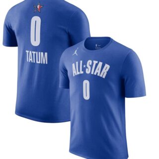 Men's #0 Jayson Tatum Blue 2023 NBA All-Star Game Name & Number T-Shirt