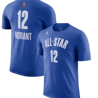 Men's #12 Ja Morant Blue 2023 NBA All-Star Game Name & Number T-Shirt