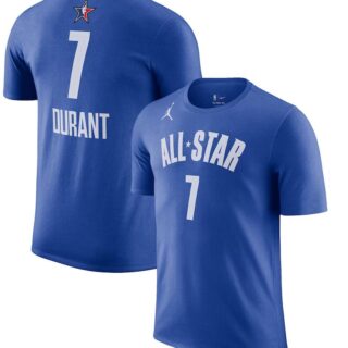 Men's #7 Kevin Durant Blue 2023 NBA All-Star Game Name & Number T-Shirt
