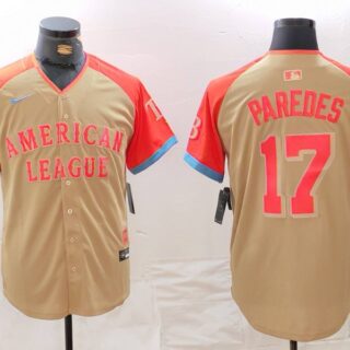 Men's American League #17 Isaac Paredes Cream 2024 All-Star Limited Stitched Jerseys