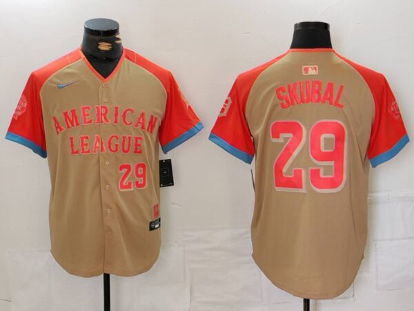 Men's American League #29 Tarik Skubal Cream 2024 All-Star Limited Stitched Baseball Jerseys