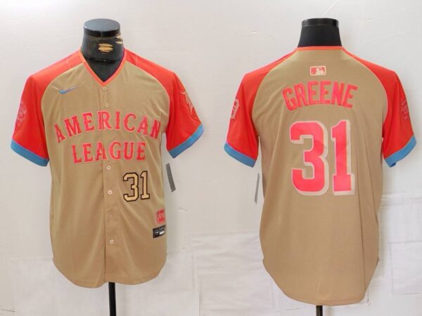 Men's American League #31 Riley Greene Cream 2024 All-Star Limited Stitched Baseball Jerseys