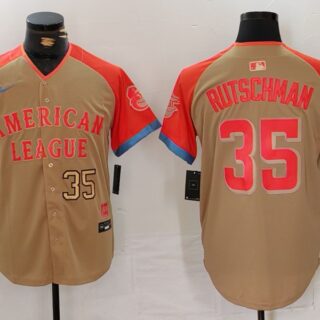 Men's American League #35 Adley Rutschman Cream 2024 All-Star Elite Stitched Baseball Jerseys