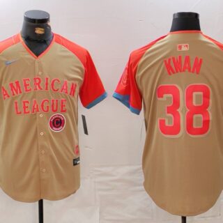 Men's American League #38 Steven Kwan Cream 2024 All-Star Limited Stitched Jerseys