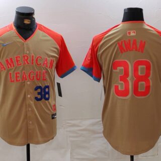 Men's American League #38 Steven Kwan Cream 2024 All-Star Limited Stitched Jerseys