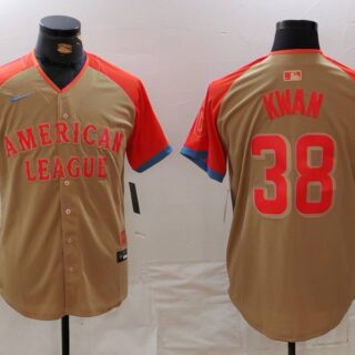 Men's American League #38 Steven Kwan Cream 2024 All-Star Limited Stitched Jerseys
