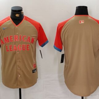 Men's American League BLANK Cream 2024 All-Star Elite Stitched Baseball Jersey