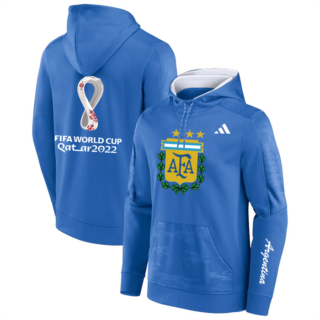 Men's Argentina Blue 2022 FIFA World Cup Soccer Hoodie 1
