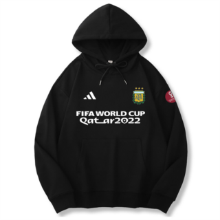 Men's Argentina White 2022 FIFA World Cup Soccer Hoodie 1